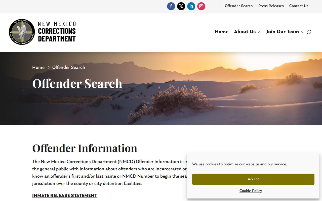 South Valley residents directory New Mexico Corrections Department offender search